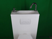 WiCi Bati 2012 Design 2, lave-mains intégré sur WC suspendu, 1 sur 3